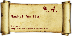 Maskal Amrita névjegykártya